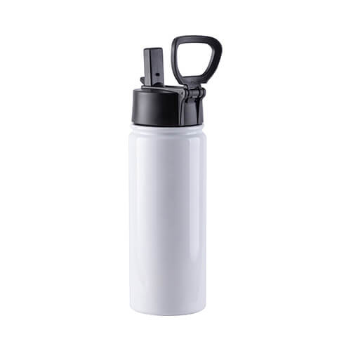 Bidon - steklenica za pijačo 550 ml z zložljivim ročajem za sublimacijo - bela