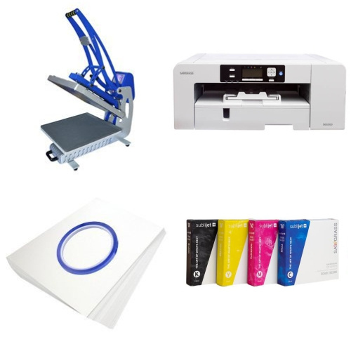 Sawgrass Virtuoso SG1000 + CLAM-C46 Kit imprimantă T-shirt sublimare transfer termic sublimare