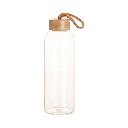 Sticlă de sticlă de 750 ml cu capac de bambus pentru sublimare