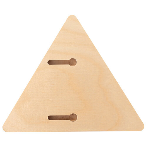 Triangular plywood photo frame for sublimation - 12.7 x 15.2 cm