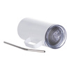 Tumbler 480 ml met oortje en rietje voor sublimatie - wit