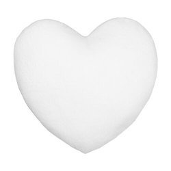 Heart plush pillowcase for sublimation - white