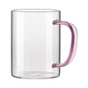 Glas 450 ml med pink håndtag til sublimering