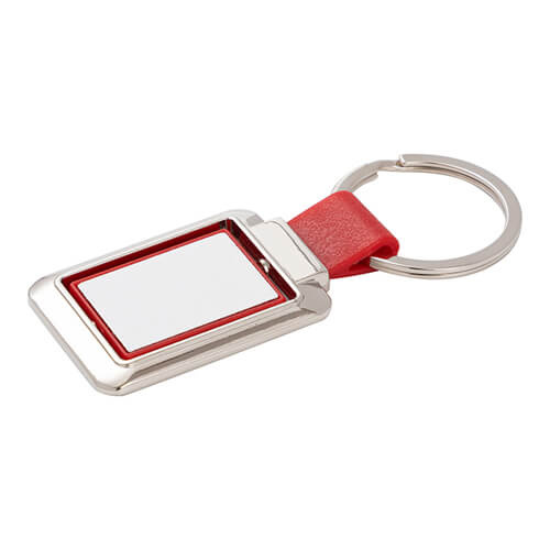 Rotary keychain for sublimation keys - rectangle on the red bar