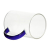 Glass with a navy blue handle for sublimation 360 ml