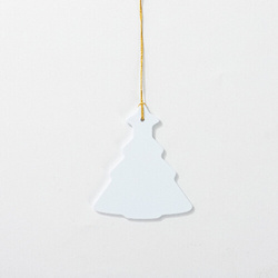 Plastic label voor sublimatie - Kerstboom