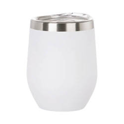 Jarra de vino de acero inoxidable de 360 ​​ml para sublimación - blanco mate