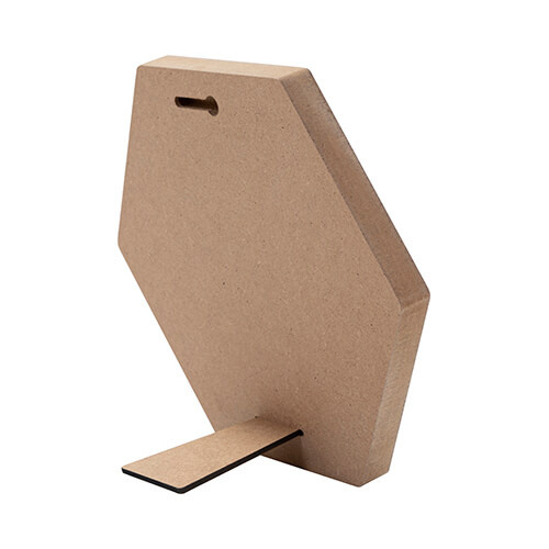 Kuusikulmainen valokuvakehys MDF-levystä sublimaatiota varten - 17,8 x 20,3 cm