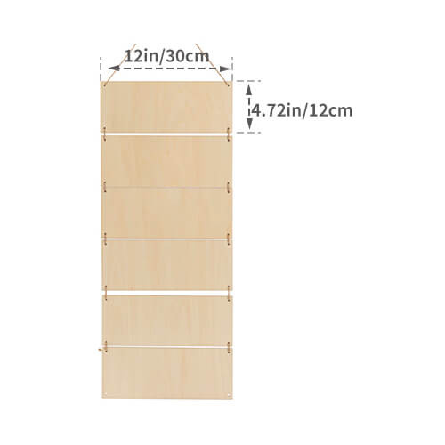 Sex rektangulära upphängningsramar av plywood för sublimering