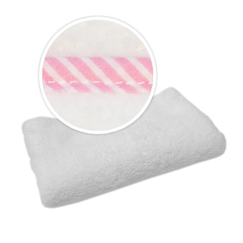 Blanket with trimming in pink stripes Sublimation