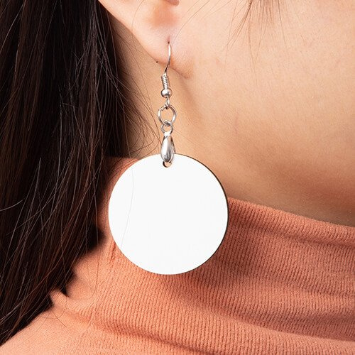 Boucles d'oreilles en MDF pour sublimation - cercle