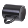 Black semi-matte magic mug with a heart-shaped handle for sublimation