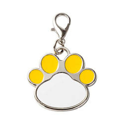 Dog tag for sublimation - yellow paw