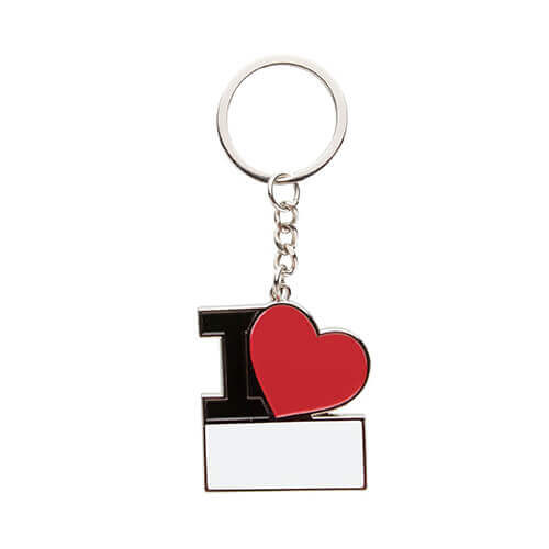 "I love" sleutelhanger voor sublimatie