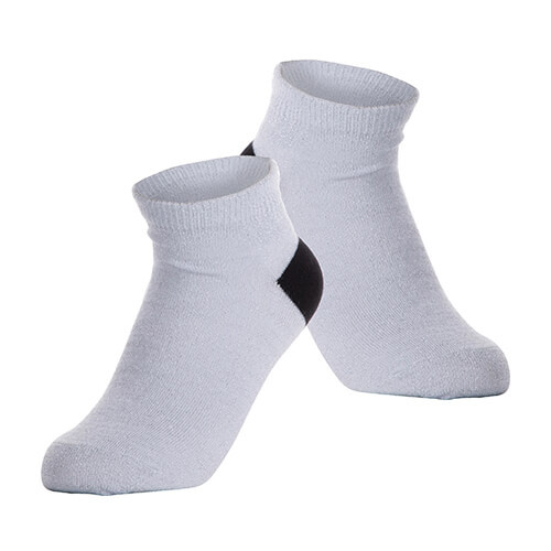 Nilkkasukat 19 cm sublimaatiota varten - hopea glitteri