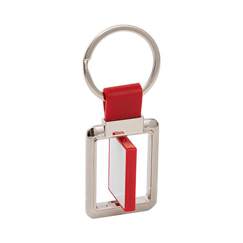 Rotary keychain for sublimation keys - rectangle on the red bar