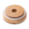 A bamboo lid with a hole for BN27 series cups