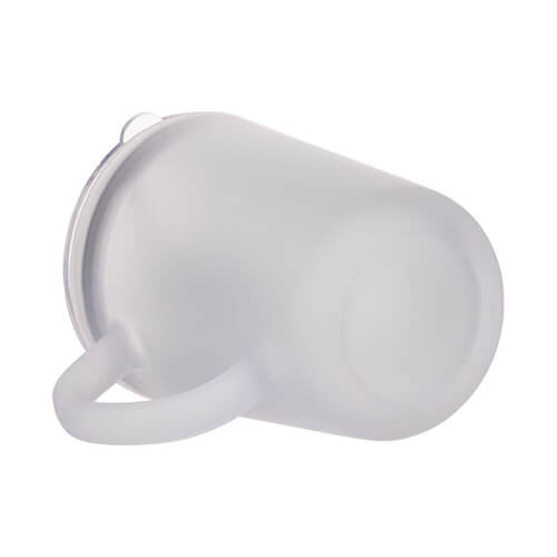 Matglazen mok 400 ml met deksel en rietje voor sublimatie