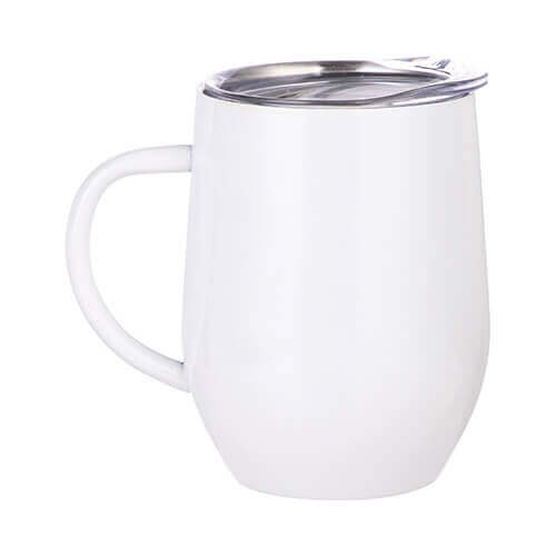 Taza de vino caliente 360 ml con asa para impresión por sublimación - blanco