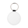 Leather key ring with glitter for sublimation - blue circle