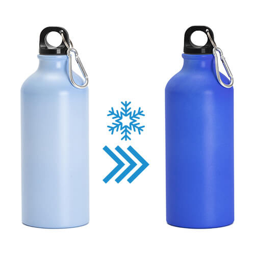 600 ml reisfles voor sublimatie - kleurwisselend blauw > blauw