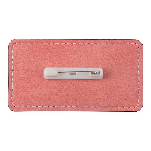 Leren badge 8,2 x 4,4 cm voor sublimatie - roze