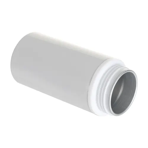 Botella de aluminio 500 ml blanca con tapón azul y asa rosa para sublimación