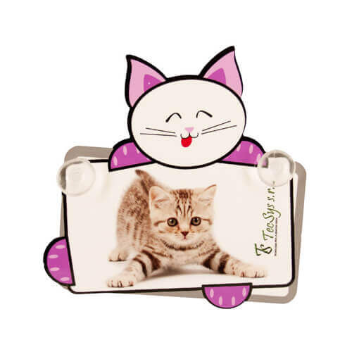 Plastic bord met zuignappen voor sublimatie - Kat