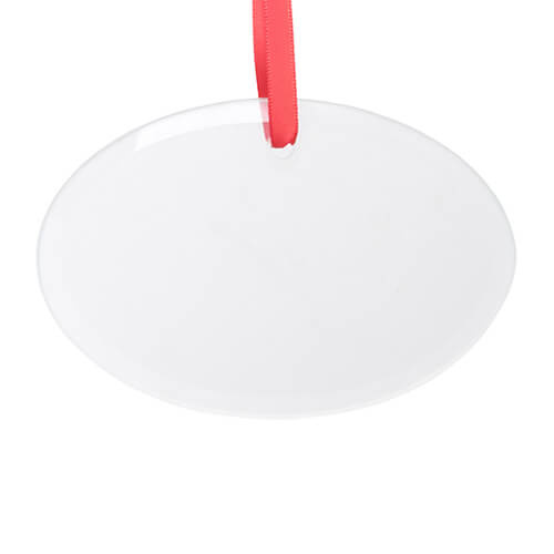 Stiklo eglutės pakabukas sublimacijai - ovalus