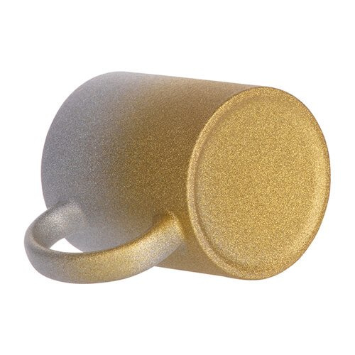 330 ml glitter mok voor sublimatie met kartonnen doos - goud en zilver gradiënt