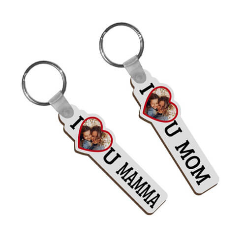 Plastic / MDF sleutelhanger voor sublimatie - I love U