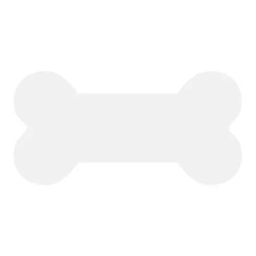 Bone-shaped MDF photo frame, 25.4 x 12.7 cm