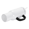 Mug de voyage en acier inoxydable 1200 ml avec poignée noire pour sublimation - blanc