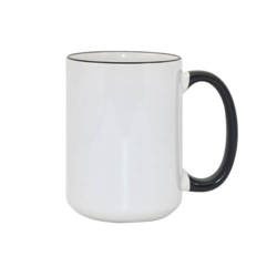 Taza MAX A + 450 ml con asa negra Sublimación Transferencia Térmica