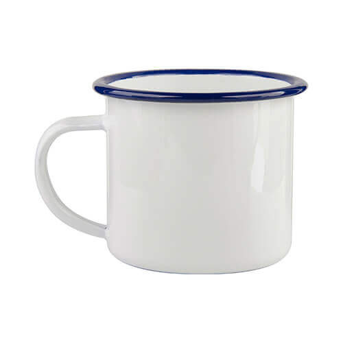 Mug émaillé 340 ml avec bords bleu marine Sublimation Transfert Thermique