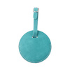 Leather luggage tag for sublimation - green circle
