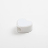 Silicone straw cap Ø 0,8 / 1 cm for sublimation - white heart