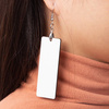 Boucles d'oreilles en MDF pour sublimation - rectangle