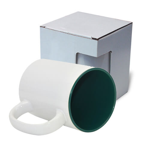 Taza MAX A + 450 ml con interior verde con caja KAR5 Sublimación Transferencia Térmica