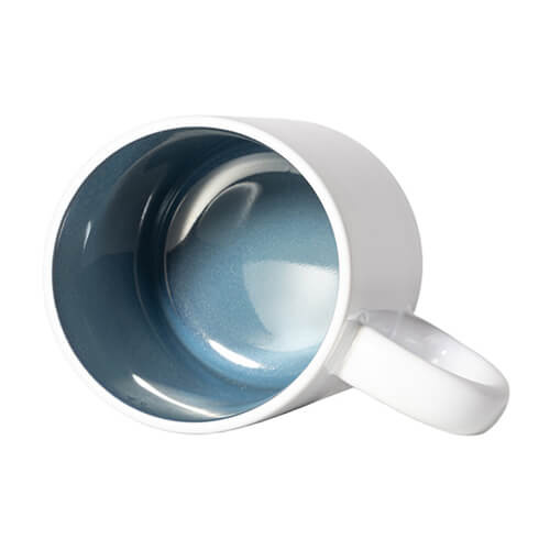 Mok 330 ml met geglazuurde binnenkant voor sublimatie - blauw