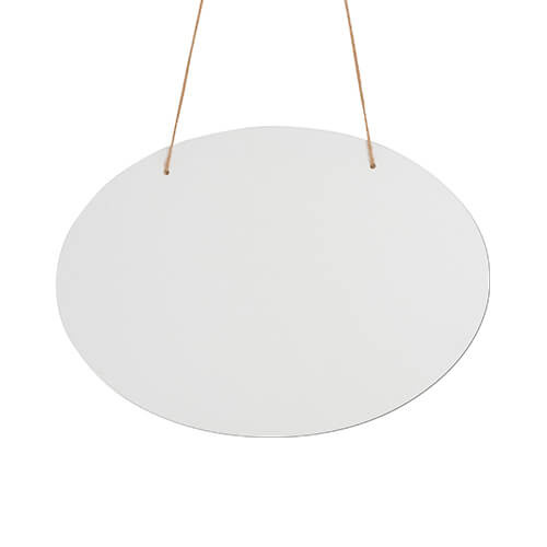 Dørhænger af fiberplade til sublimering - oval