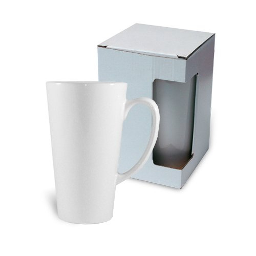 Mug blanc coniques Latte grands A+ avec boîte KAR4 Sublimation Transfert Thermique