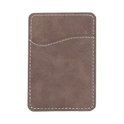 Leather credit card holder for sublimation smartphone - gray