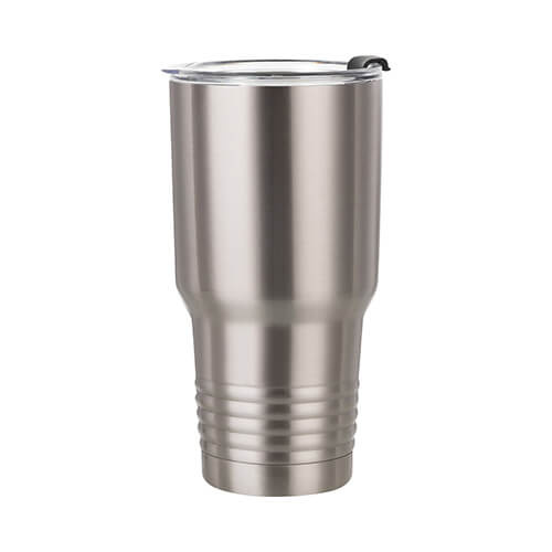 Taza de acero inoxidable para sublimación de 900 ml - plateada