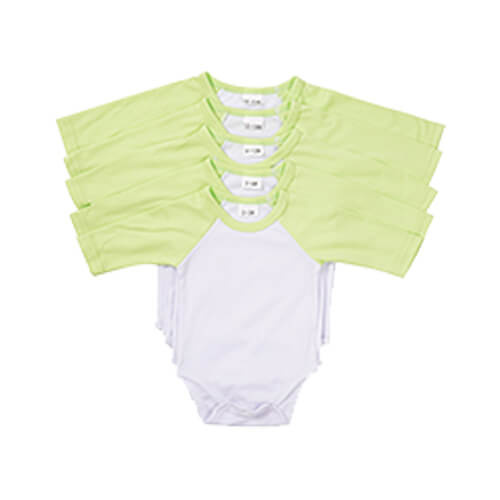 Children's body with long sleeves for sublimation - green sleeves