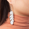 Boucles d'oreilles en MDF pour sublimation - la plume