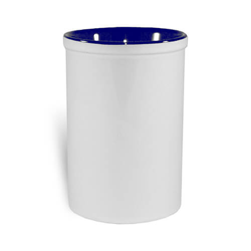 Navy blue ceramic pen stand Sublimation Thermal Transfer