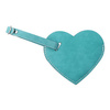 Etiquette bagage en cuir pour sublimation - coeur vert