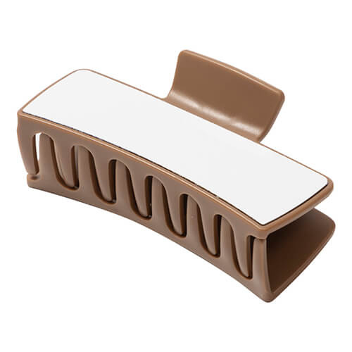 Adult hair clip for sublimation - brown