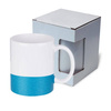 Taza de 330 ml con correa brillante para impresión por sublimación con estuche - azul